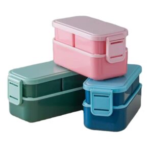 Lunch Box Apilable Verde Burbuja